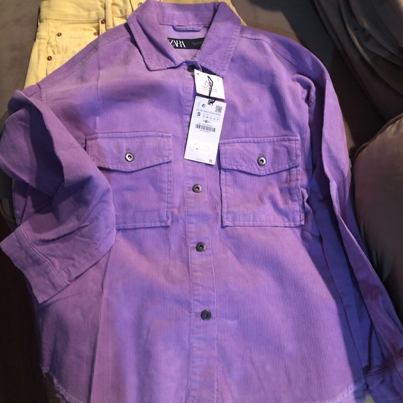Zara lilac corduroy jacket NWT - Picture 4 of 4